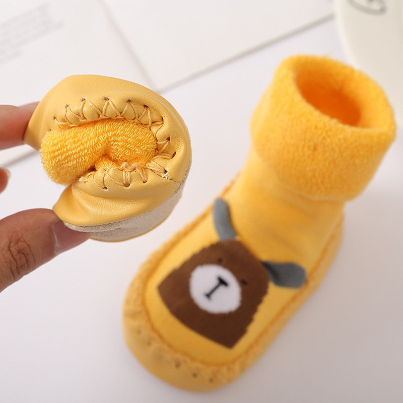 Toddler Socks With Rubber Soles -  cute designs
