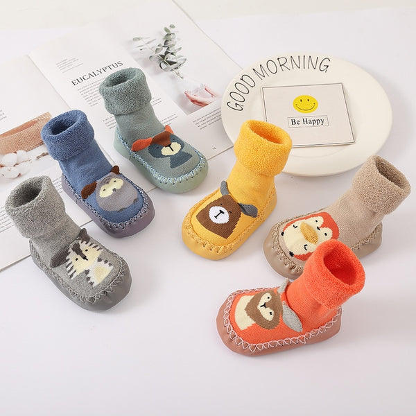 Toddler Socks With Rubber Soles -  cute designs