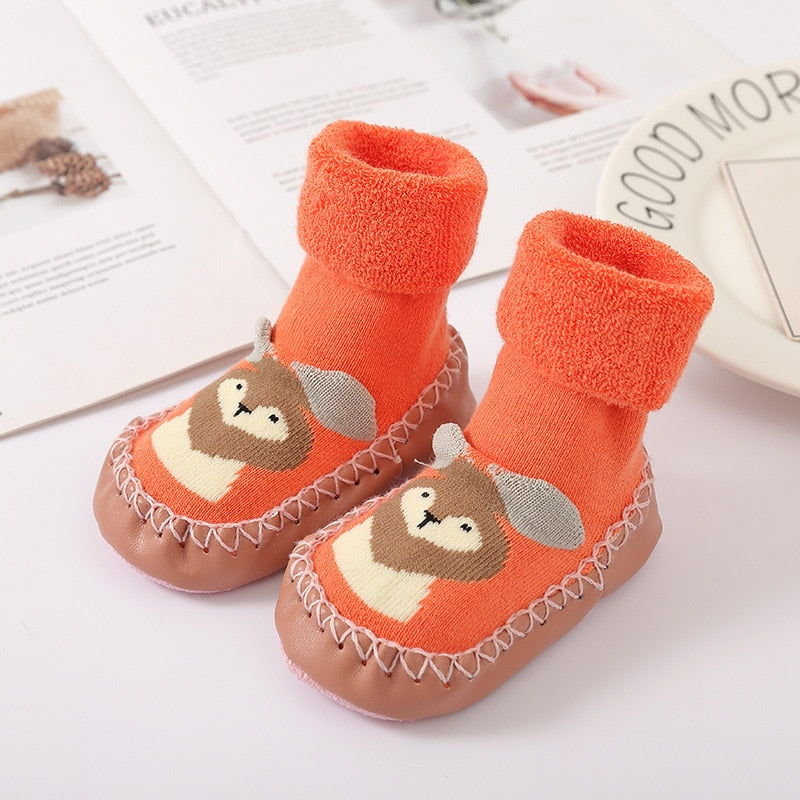 Toddler Socks With Rubber Soles -  cute designs