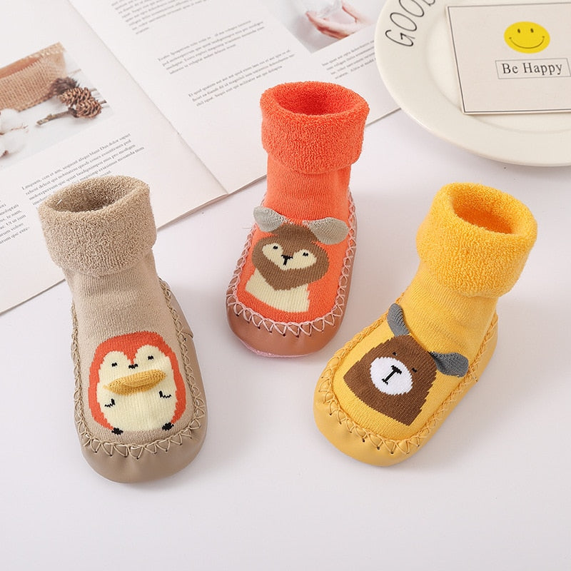 Toddler Socks With Rubber Soles -  cute designs